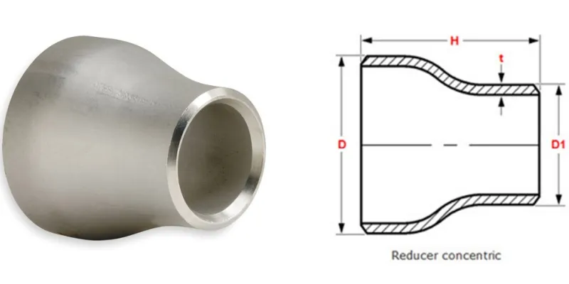 stainless steel flanged concentric reducer